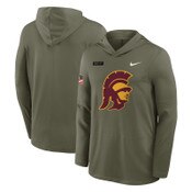 USC Trojans Men's Nike Olive Tommy Head Dri-FIT Military Lightweight Hoodie